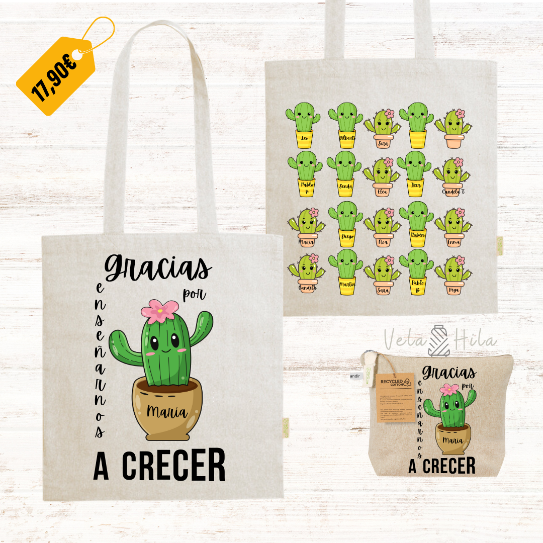 Pack Cactus Tote Bag + Neceser
