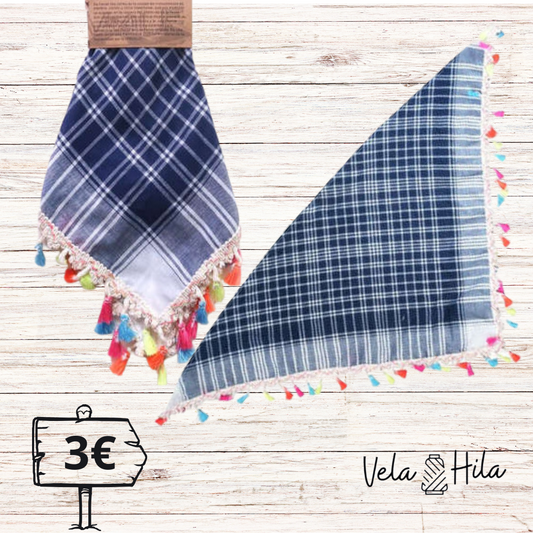 Pañuelo de Borlas colores