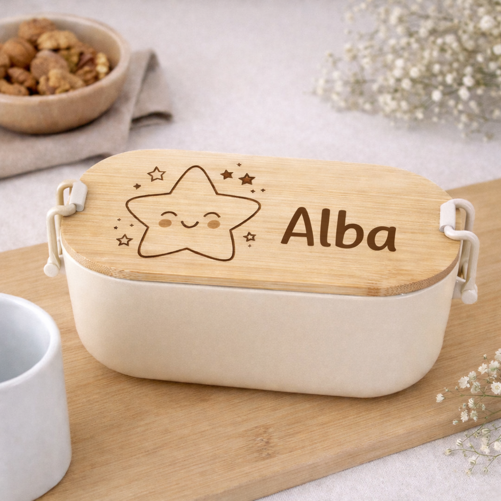 Fiambrera Eco-Sostenible: Bambú y PP Reciclado (850 ml)