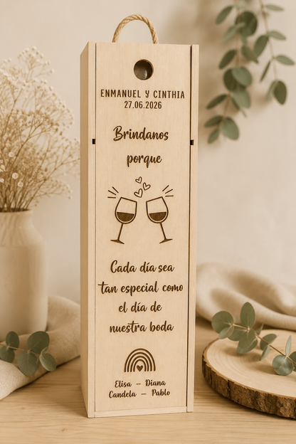 Cajas de Vino en Madera Personalizadas – Un Regalo con Nombre Propio