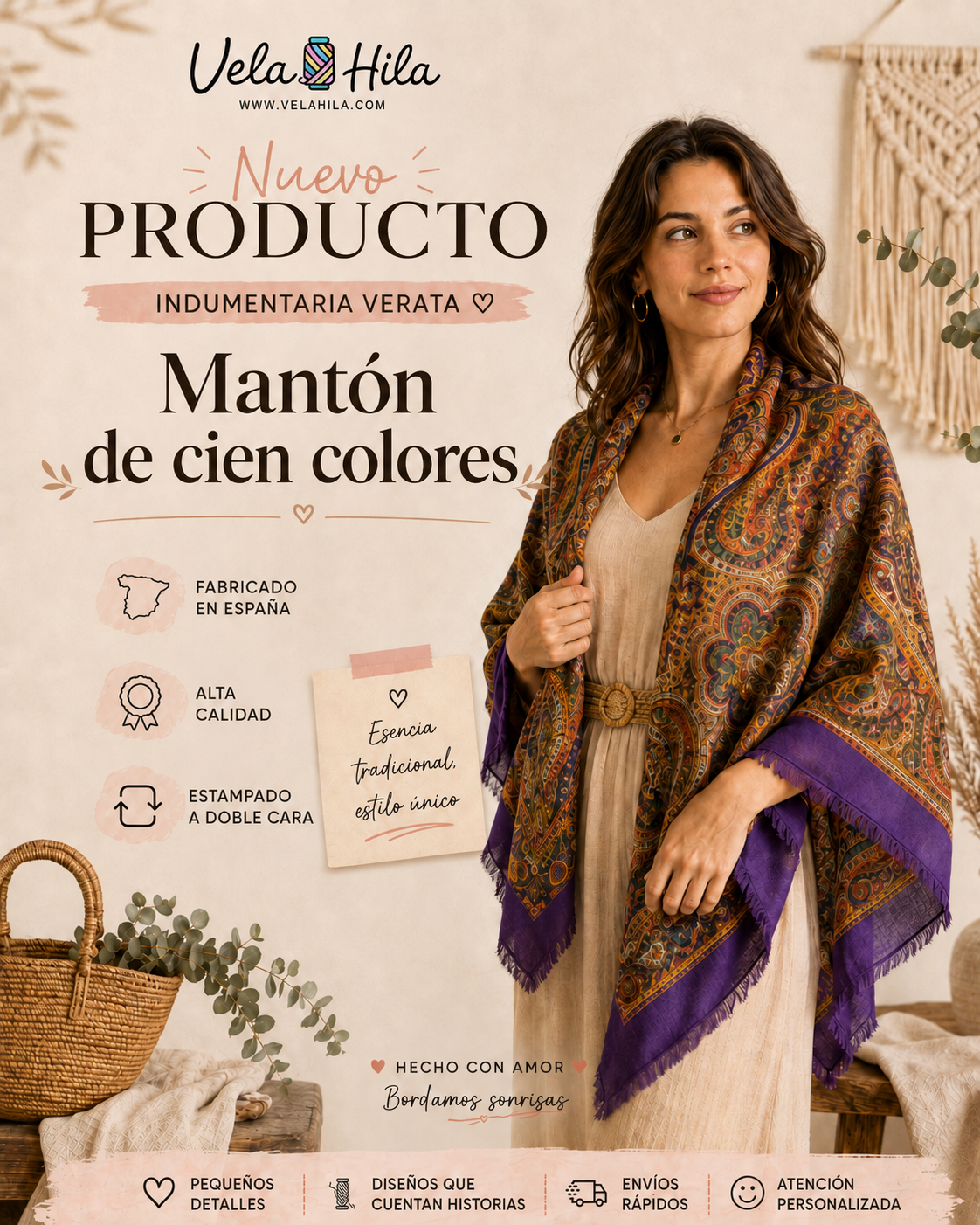 Mantón de Cien Colores 160x160