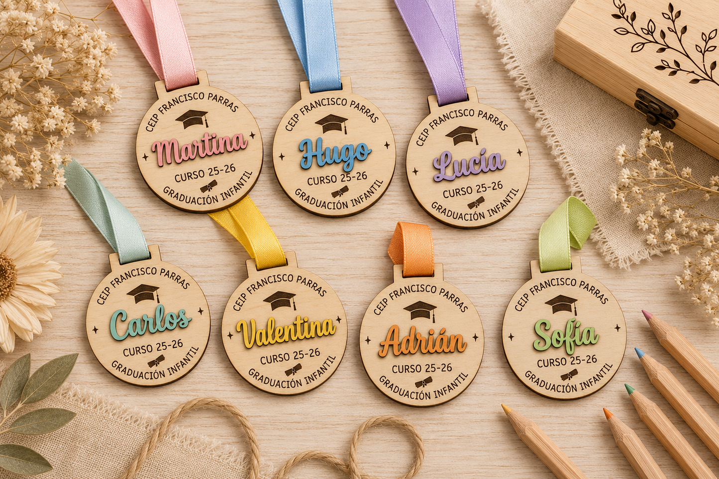Medallas graduación 3D