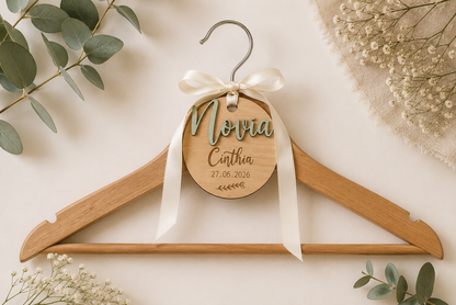 Percha Personalizada para Novias y Novios